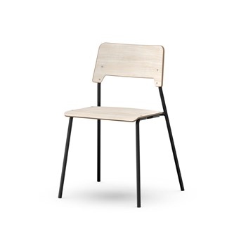 Stol Como FSC BX 4 ben sh 45 cm stort sete svarte ben