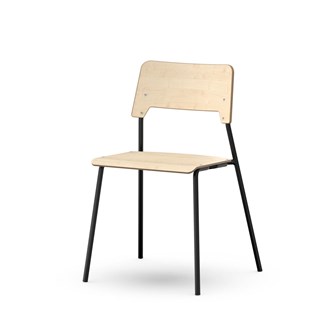 Stol Como FSC BX 4 ben sh 45 cm stort sete svarte ben