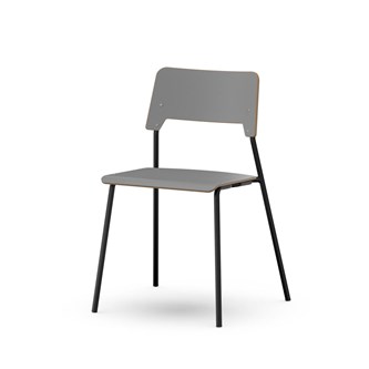 Stol Como FSC BX 4 ben sh 45 cm stort sete svarte ben