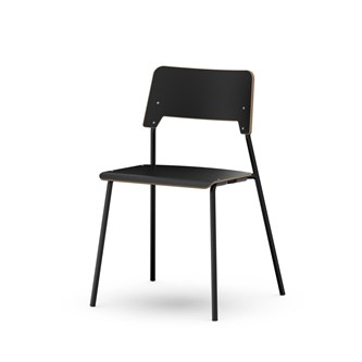 Stol Como FSC BX 4 ben sh 45 cm stort sete svarte ben