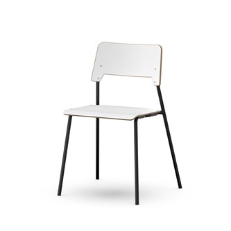 Stol Como FSC BX 4 ben sh 45 cm stort sete svarte ben