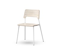 Stol Como FSC BX 4 ben sh 45 cm stort sete hvite ben