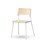 Stol Como FSC BX 4 ben sh 45 cm stort sete hvite ben