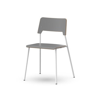 Stol Como FSC BX 4 ben sh 45 cm stort sete hvite ben