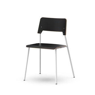 Stol Como FSC BX 4 ben sh 45 cm stort sete hvite ben