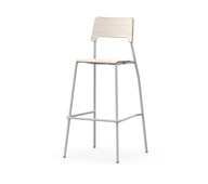 Stol Como FSC 4 ben sh 75 cm mellomstort sete sølvfargede ben