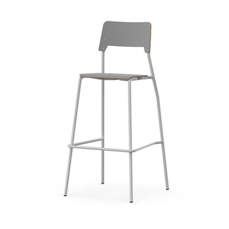 Stol Como FSC 4 ben sh 75 cm mellomstort sete sølvfargede ben