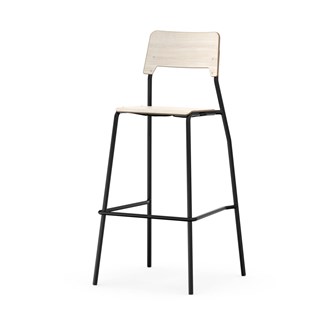 Stol Como FSC BX 4 ben sh 75 cm mellomstort sete svarte ben