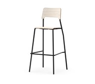 Stol Como FSC BX 4 ben sh 75 cm mellomstort sete svarte ben