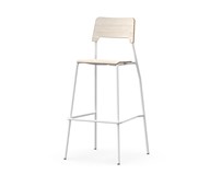 Stol Como FSC BX 4 ben sh 75 cm mellomstort sete hvite ben