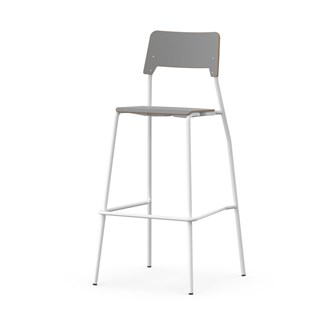 Stol Como FSC BX 4 ben sh 75 cm mellomstort sete hvite ben
