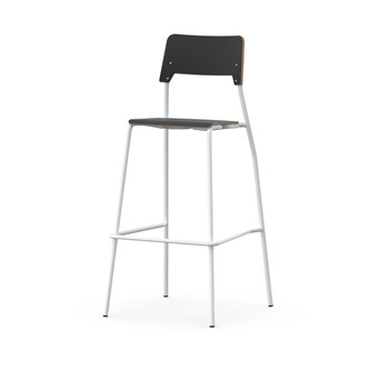 Stol Como FSC BX 4 ben sh 75 cm mellomstort sete hvite ben