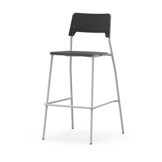 Stol Como FSC 4 ben sh 75 cm stort sete sølvfargede ben