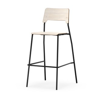 Stol Como FSC BX 4 ben sh 75 cm stort sete svarte ben