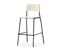 Stol Como FSC BX 4 ben sh 75 cm stort sete svarte ben