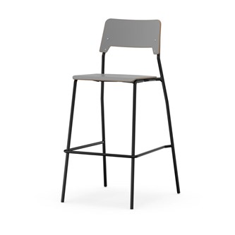 Stol Como FSC BX 4 ben sh 75 cm stort sete svarte ben