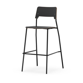 Stol Como FSC BX 4 ben sh 75 cm stort sete svarte ben