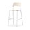 Stol Como FSC BX 4 ben sh 75 cm stort sete hvite ben