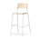 Stol Como FSC BX 4 ben sh 75 cm stort sete hvite ben