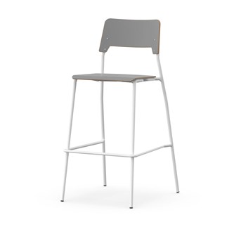Stol Como FSC BX 4 ben sh 75 cm stort sete hvite ben