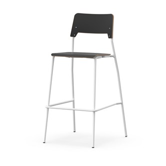 Stol Como FSC BX 4 ben sh 75 cm stort sete hvite ben