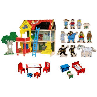 Pippi VIlla Villekulla med figurer 22 deler