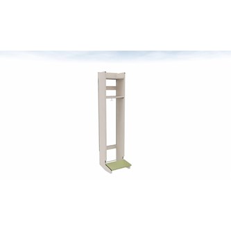Flexi 28 garderobe 2-roms vegghengt m/sittebenk og karusellkrok