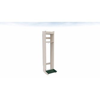Flexi 28 garderobe 2-roms vegghengt m/sittebenk og karusellkrok