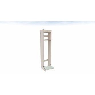 Flexi 28 garderobe 2-roms vegghengt m/sittebenk og karusellkrok