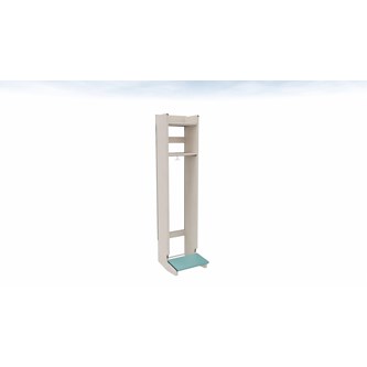 Flexi 28 garderobe 2-roms vegghengt m/sittebenk og karusellkrok