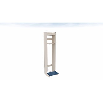 Flexi 28 garderobe 2-roms vegghengt m/sittebenk og karusellkrok