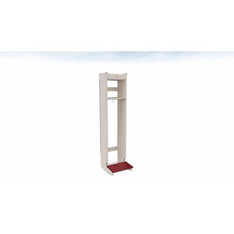 Flexi 28 garderobe 2-roms vegghengt m/sittebenk og karusellkrok