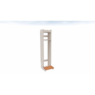 Flexi 28 garderobe 2-roms vegghengt m/sittebenk og karusellkrok