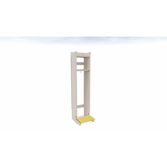 Flexi 28 garderobe 2-roms vegghengt m/sittebenk og karusellkrok
