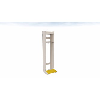 Flexi 28 garderobe 2-roms vegghengt m/sittebenk og karusellkrok
