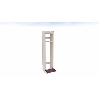 Flexi 28 garderobe 2-roms vegghengt m/sittebenk og karusellkrok