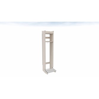 Flexi 28 garderobe 2-roms vegghengt m/sittebenk og karusellkrok