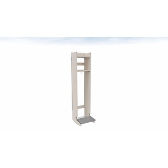 Flexi 28 garderobe 2-roms vegghengt m/sittebenk og karusellkrok