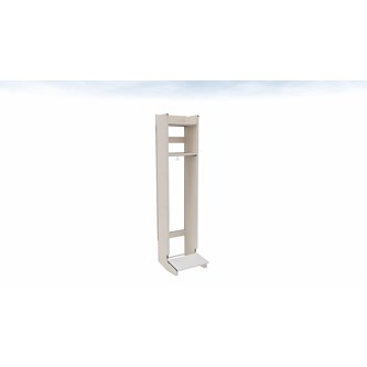 Flexi 28 garderobe 2-roms vegghengt m/sittebenk og karusellkrok