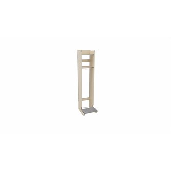 Flexi 28 garderobe 2-roms vegghengt m/sittebenk og karusellkrok