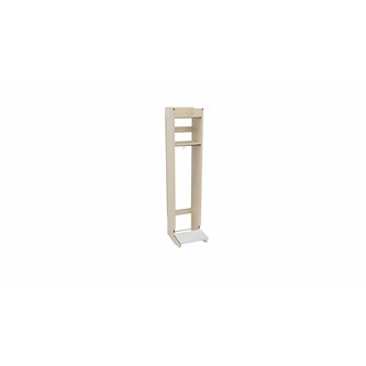 Flexi 28 garderobe 2-roms vegghengt m/sittebenk og karusellkrok