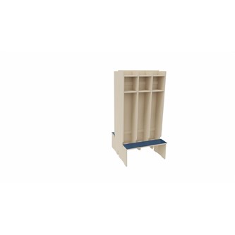 Flexi 28 3 - roms garderobe dobbelsidig m/sittebenk og karusellkrok