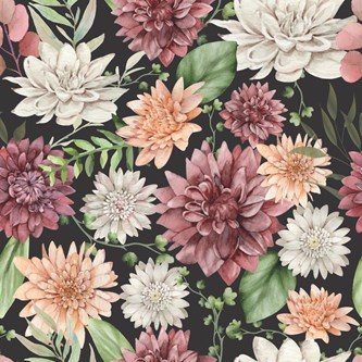 Kanvas blomster 150 cm