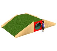 Hilly tunnel med sving