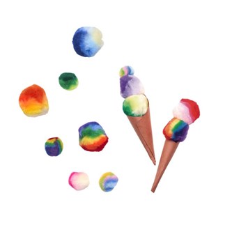 Pompoms multifargede*