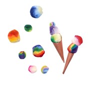 Pompoms multifargede*