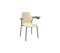 Stol Vapaa høy rygg med skriveplate 4-ben svart