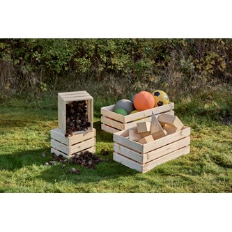 Mimic oppbevaringskasser av tre 4 stk