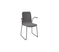 Stol Vapaa høy rygg helkledd meie svart
