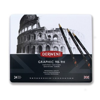 Derwent Graphic blyanter 9B-9H 24 stk